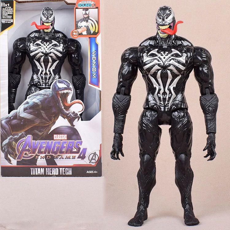 クロスボーダー子供男の子アベンジャーズアイアンスパイダーマンヴェノムブラックパンサーサノスフィギュアライトオーナメントおもちゃ|undefined