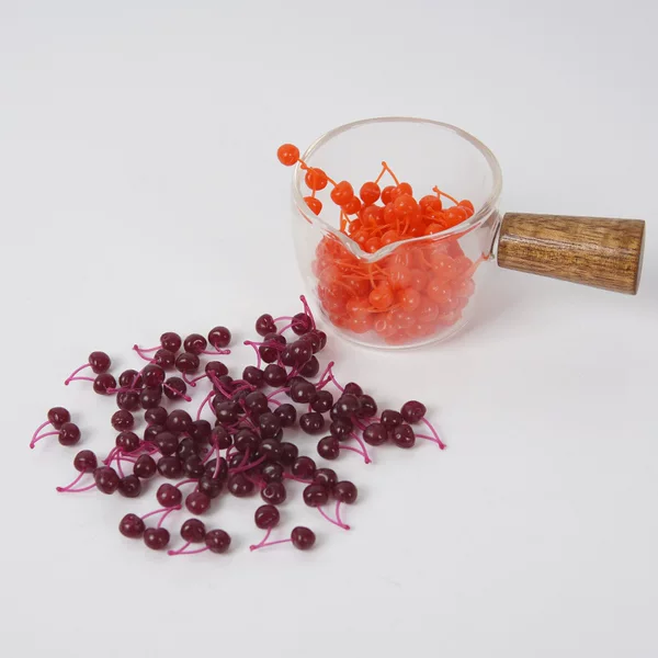 0.6cm mini simulation fruit cherry toy diy mini kitchen ingredients accessories miniature food play one-piece cherry