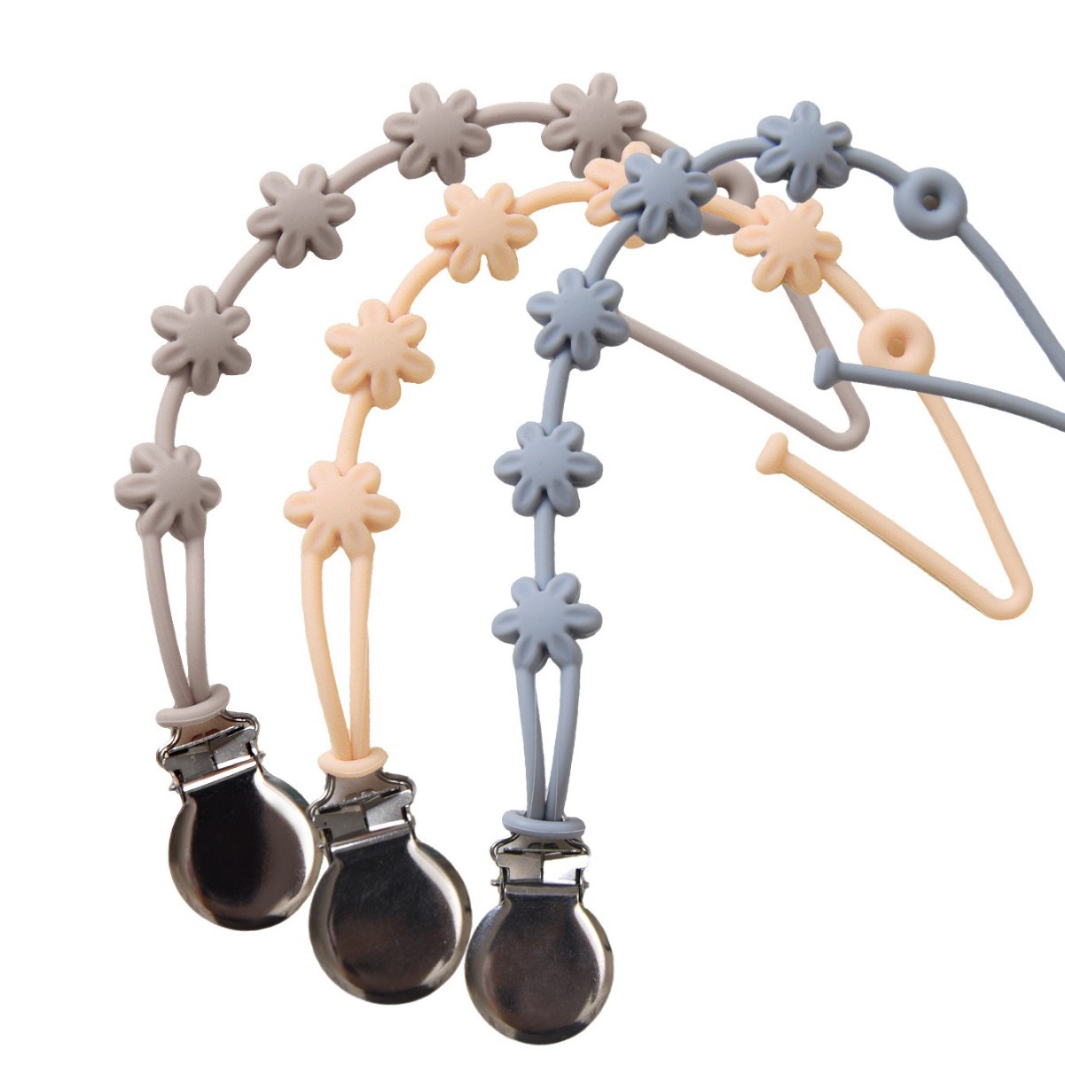 3팩 : 화화-304 클립 (다크살구+밀크티+그레이블루)