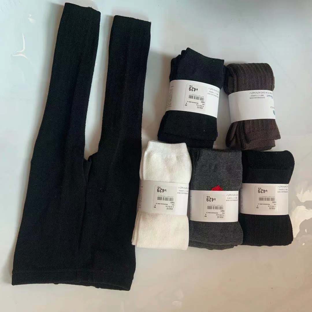 西松屋日单外贸女童装棉质打底裤袜九分日系双针抽条显瘦连裤袜|ru