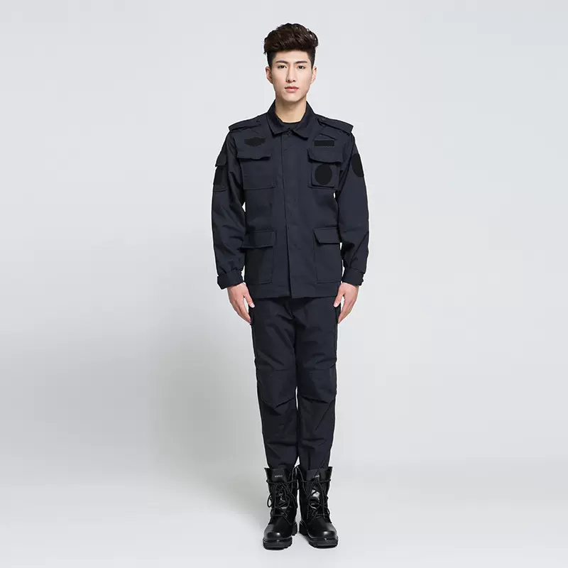 定制保安服大衣男秋冬季加厚防寒棉服多功能大衣制服作训服工作服