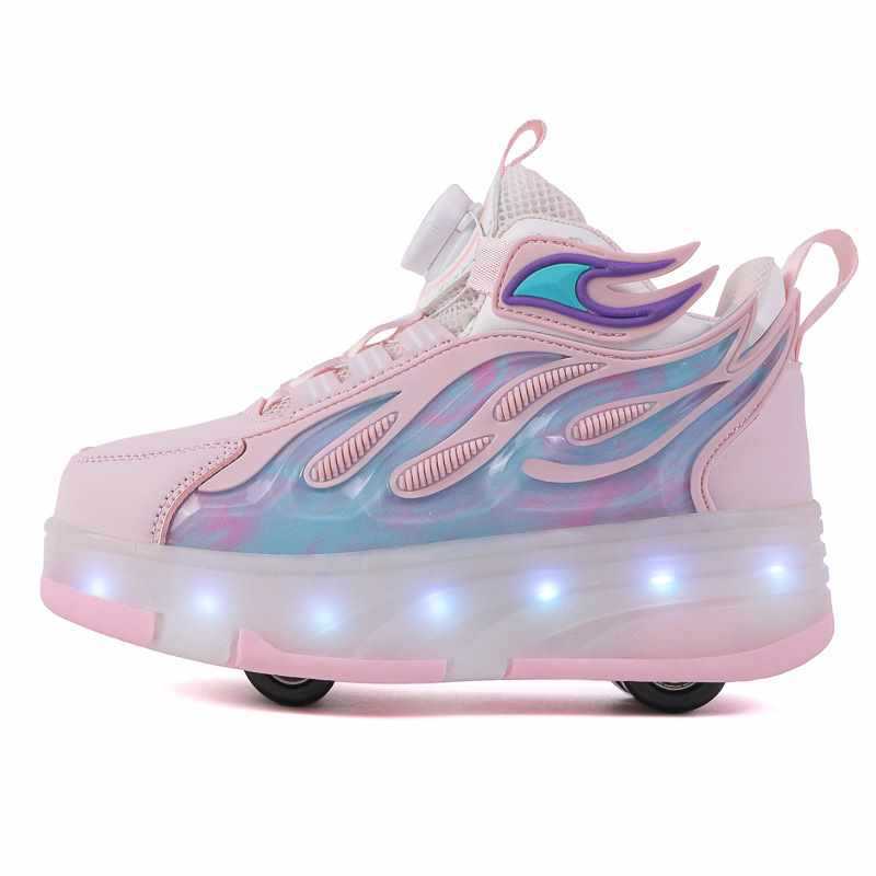 Children's invisible removable skates on four wheels for boys for…