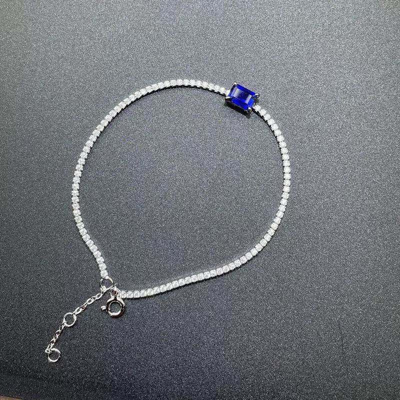 周恒福珠宝 S925银 蓝宝石 2021新款亚马逊跨境 优雅时尚 手链 女