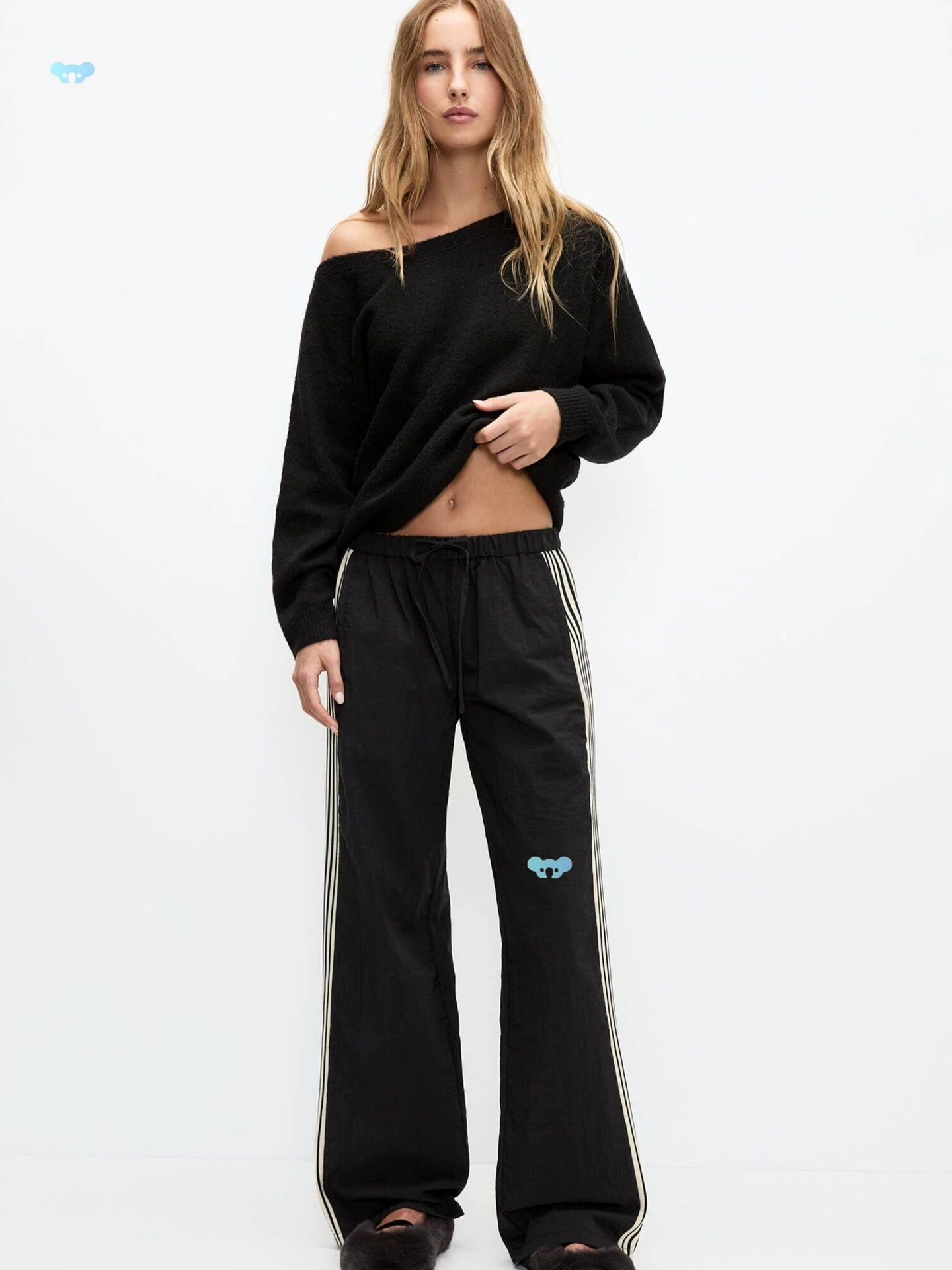 Полиэстеровые полосатые спортивные штаны 1 шт. Полиэстеровая вязка в полоску для трансграничных поставок