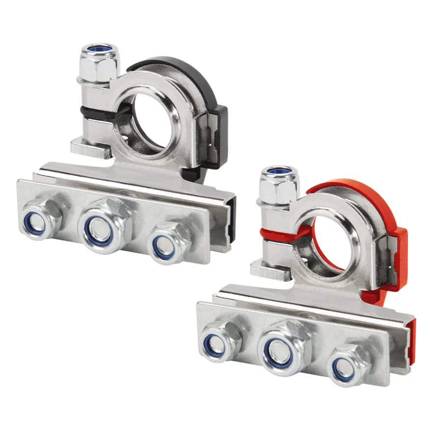 Клеммный разъем аккумулятора железная оцинкованная верхняя Колонка быстросъемный зажим аккумулятора 3-ходовой клеммный разъем аккумулятора