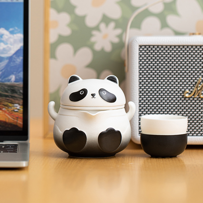 Cartoon travel handheld tea set for traveling for camping