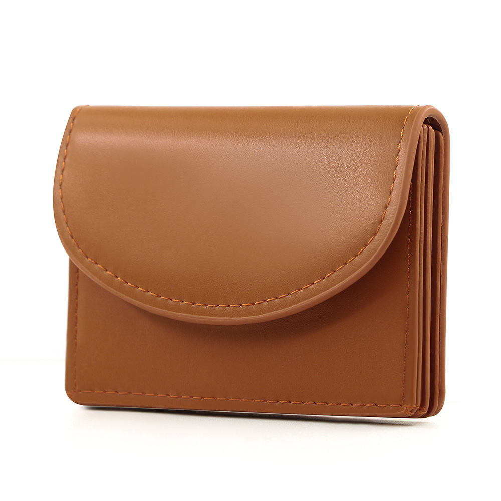 Nuevo bolso de tarjeta para mujer Versión coreana del bolso de tarjeta de color sólido simple para niñas Monedero transfronterizo pequeño y simple al por mayor