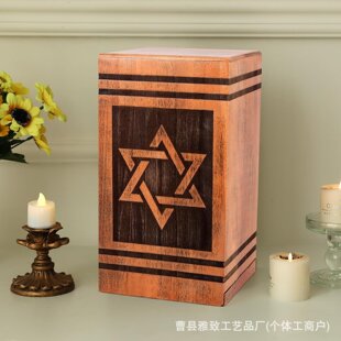 Cross-Border Wooden Pet Funeral Urn Home Living Room Entrance Commemorative Pet Storage Box Pull-Out Urn