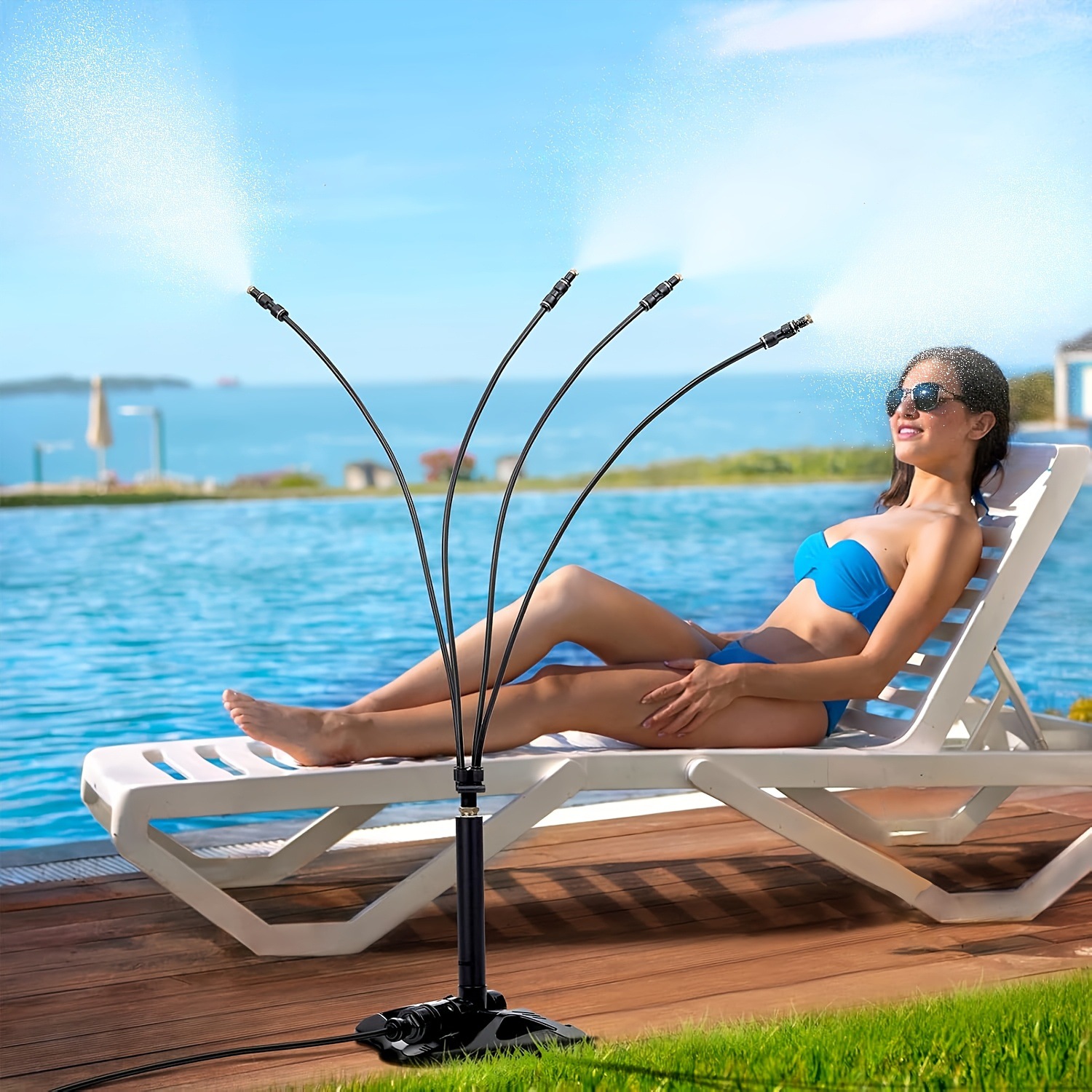 D 97073LMulti-head Spray Cooling System 多头喷雾降温器跨境新|ms