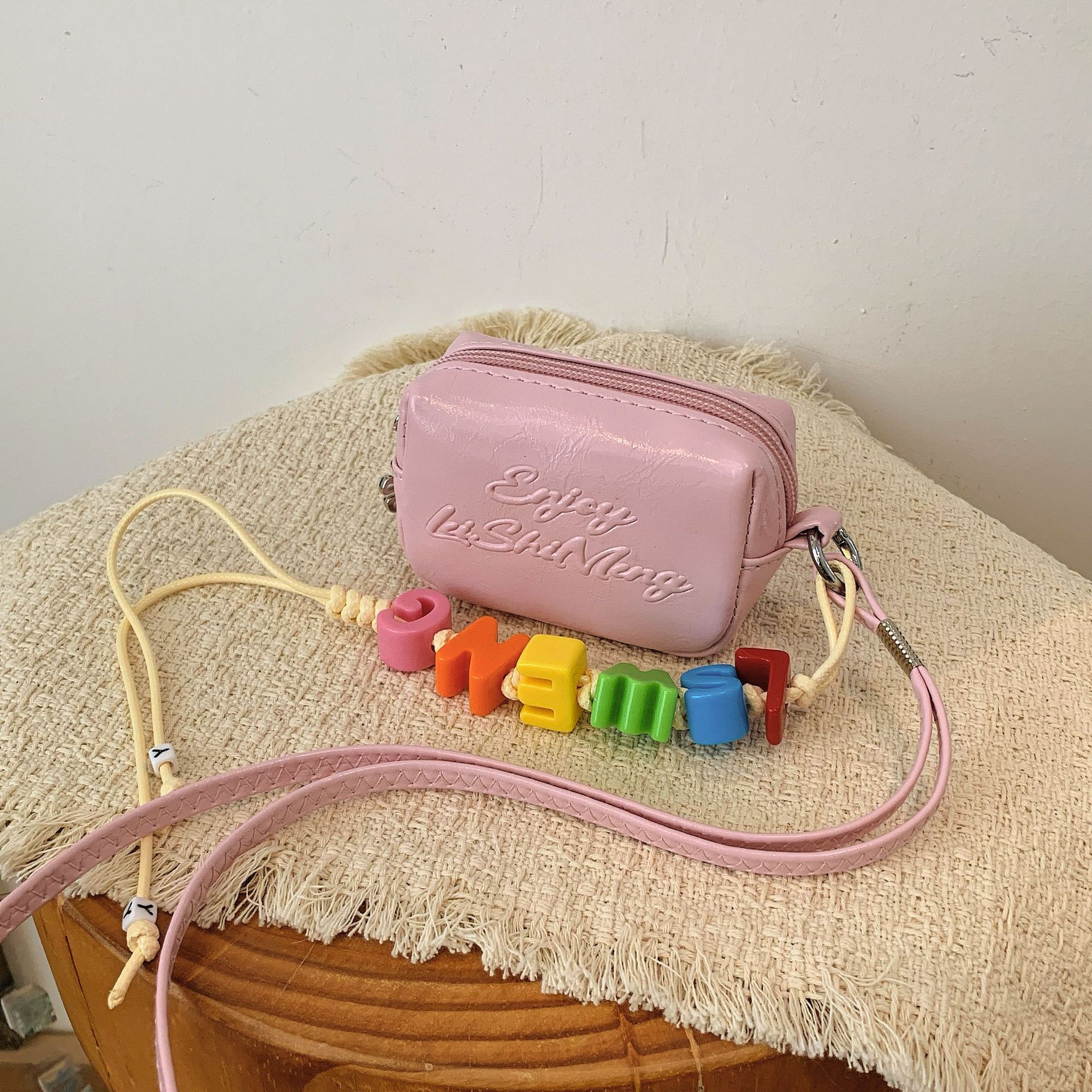 Monedero de Mano con Estampado de PU con Cremallera para Uso Diario
