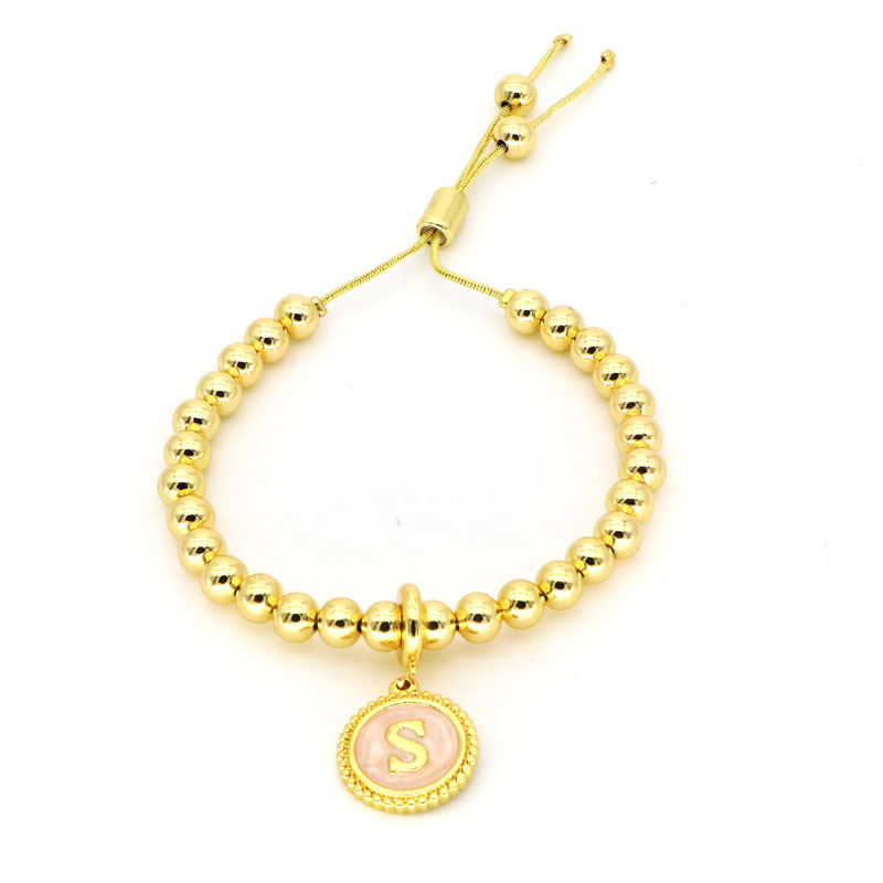 16g Weight Copper Pendant Material Bracelets Classification Copper Chain Material 1 Piece Quantity Daily Occasion Copper Material Letter Pattern Women's Gender Simple Style Style Copper Letter Bracelets 3