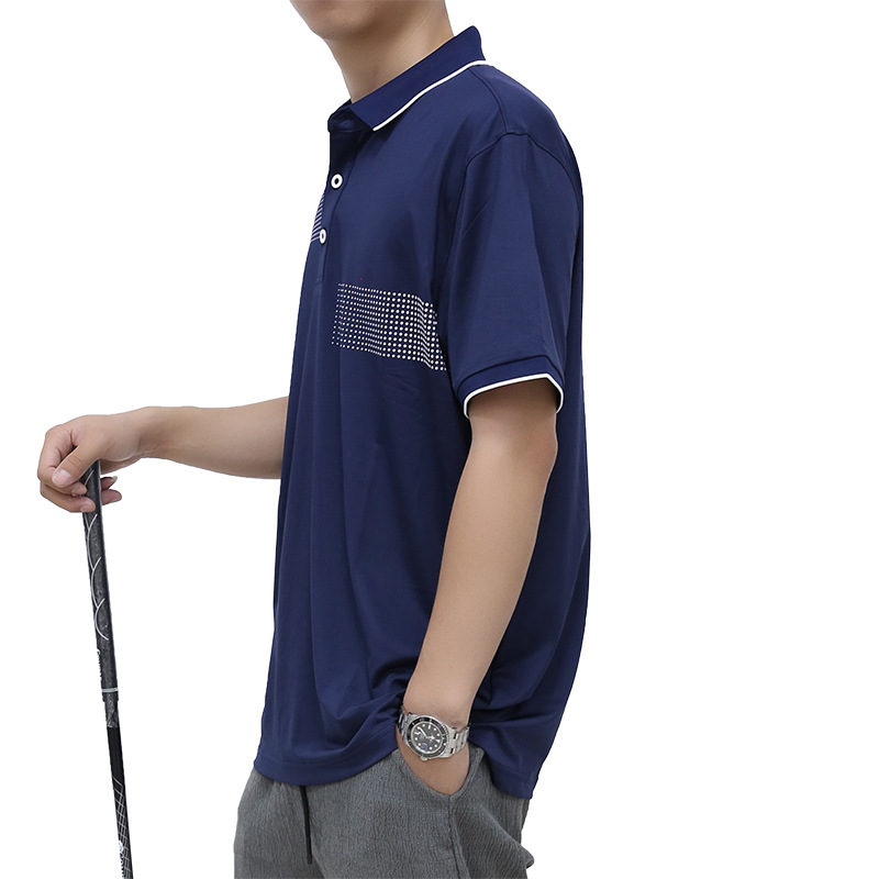 Golf fitness camiseta de secado rápido de manga corta de solapa deportes Polo camisa de los hombres 2024 nueva fábrica de verano al por mayor