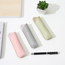 PU皮革笔袋 韩版学生文具袋创意简约笔袋单只铅笔钢笔保护套笔袋