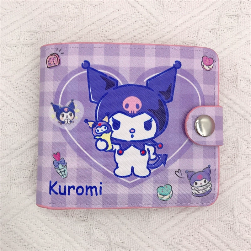 Polyurethane short wallet, card holder, with buttons