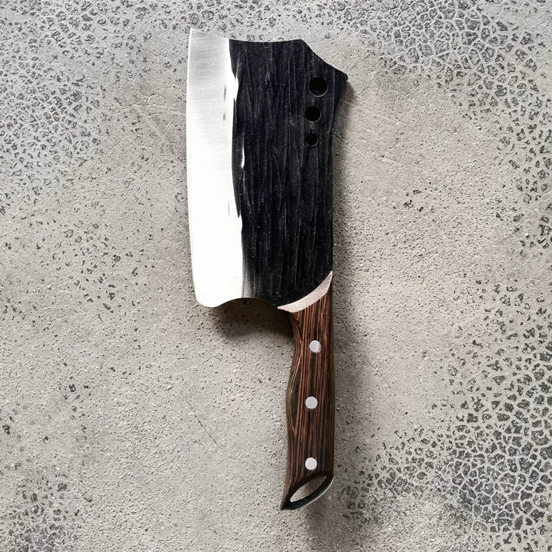 Dolphin knife Longquan kitchen knife house cutting knife slice knife forging knife chef special knife carbon steel rivers and lake floor stall knife