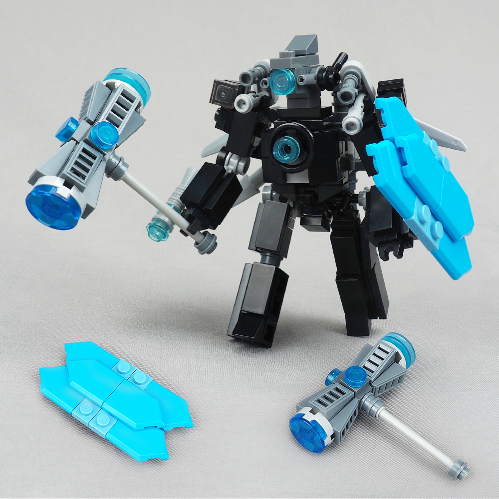 RAYTHEON MECHA 빌딩 블록 화장실 다중 전쟁 장면 장비 모델 작은 입자 조립 장난감