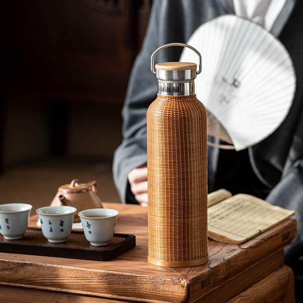 Retro handheld glass stainless steel for traveling