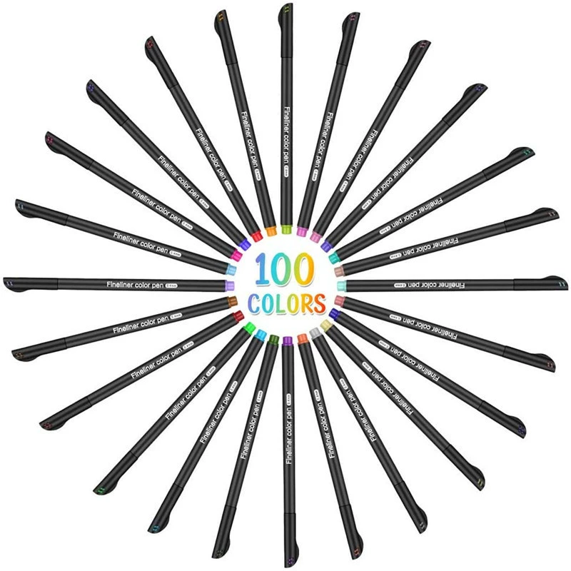 Лайнер, маркер для рисования, 100 цветов, 0.4 мм, Amazon