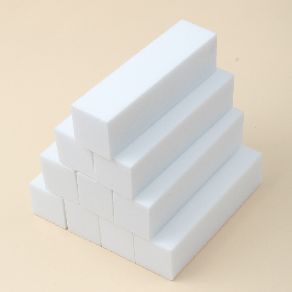 Directo de fábrica de uñas de color blanco bloque de tofu de alta espuma de cuatro lados de molienda bloque de reparación de uñas pulido