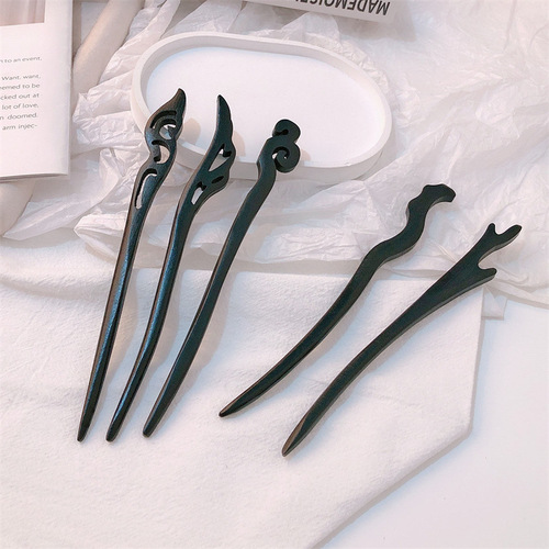 New Chinese style wooden hairpin for women, ancient style Hanfu cheongsam, hairpin accessories, hairpin, hairpin, simple modern headwear