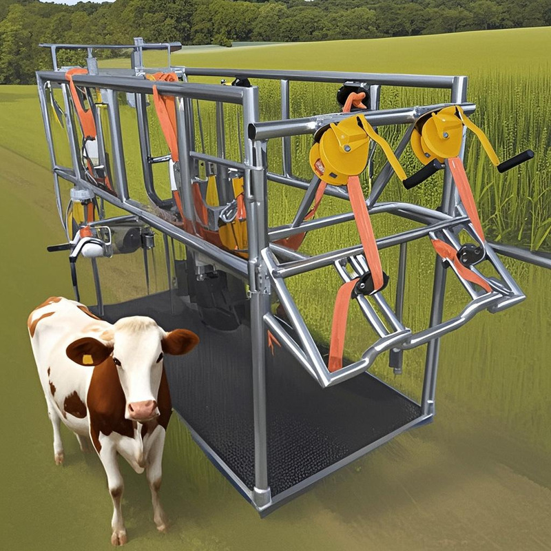Widened Hoof Trimming Frame Front Door Cow Neck Harness Tightening Rope Lifter Lifting Cow Hooves Four Winch Lifting Widened Hoof Trimming Frame Front Door Cow Neck Harness Tightening Rope Lifter Lifting Cow Hooves Four Winch Lifting