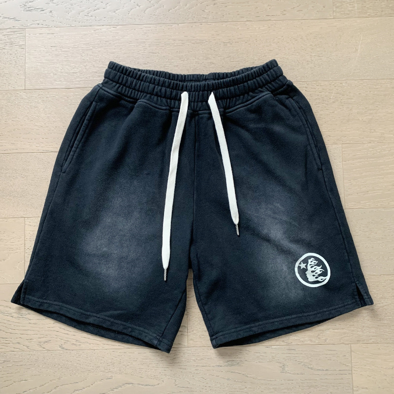 セイントヴィンテージ 正しいバージョン ウォッシュ加工 ダメージショーツ 5分丈パンツ ハイストリート パンクロックパンツ|undefined
