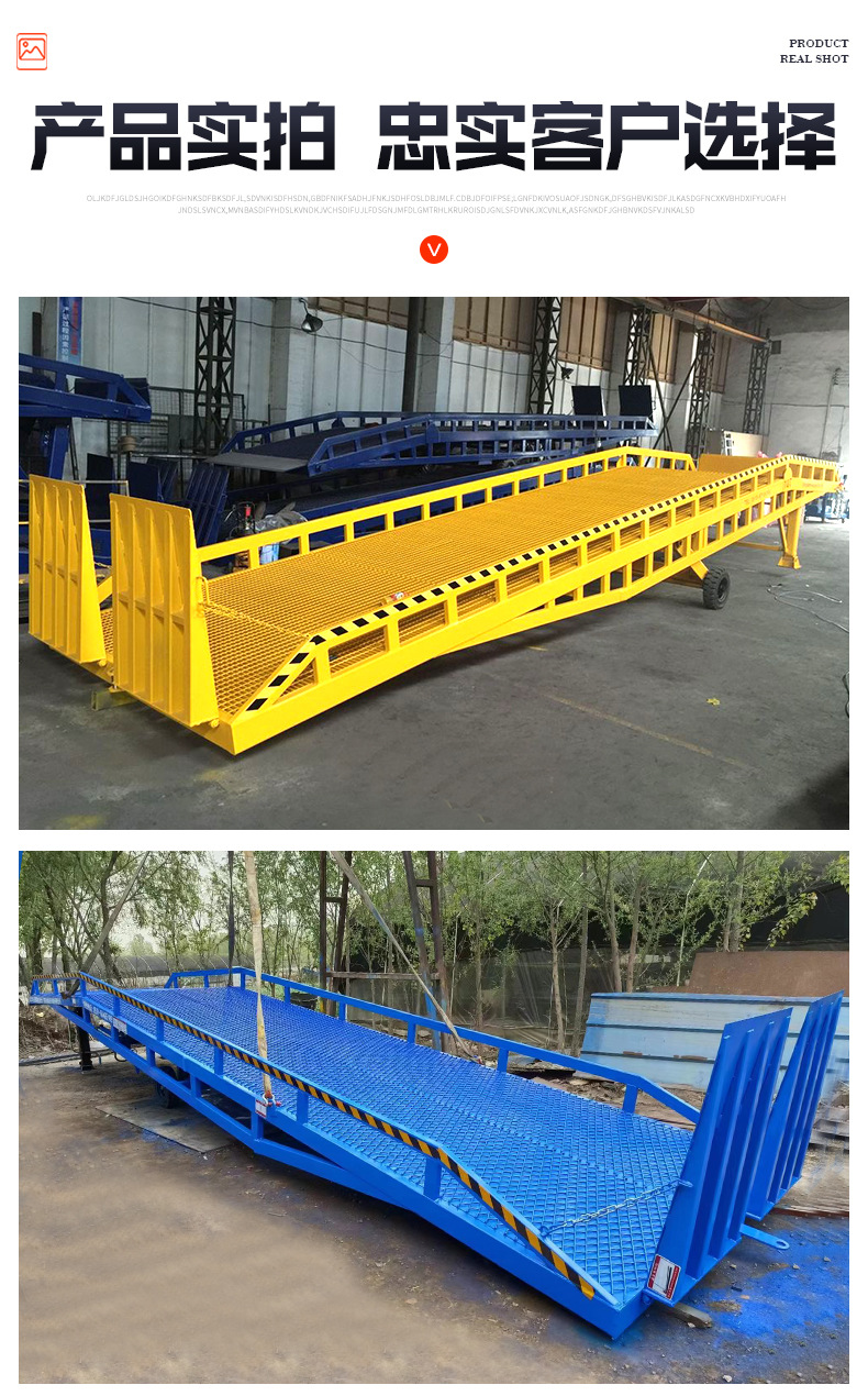 Manufacturer's Ready-Made Mobile Climbing Bridge Forklift Ramp Hydraulic Unloading Platform Moon Adjustment Plate Mobile Climbing Bridge
