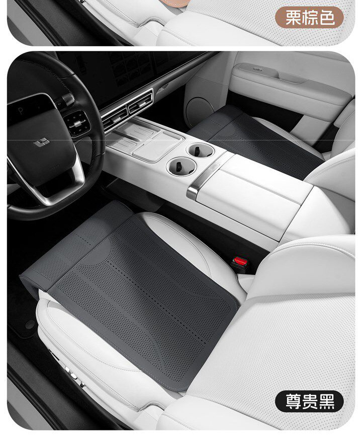 Car seat with extended leg rest and cushion, integrated perforated breathable foot support, suitable for all seasons, universal car pressure-relief seat cushion
