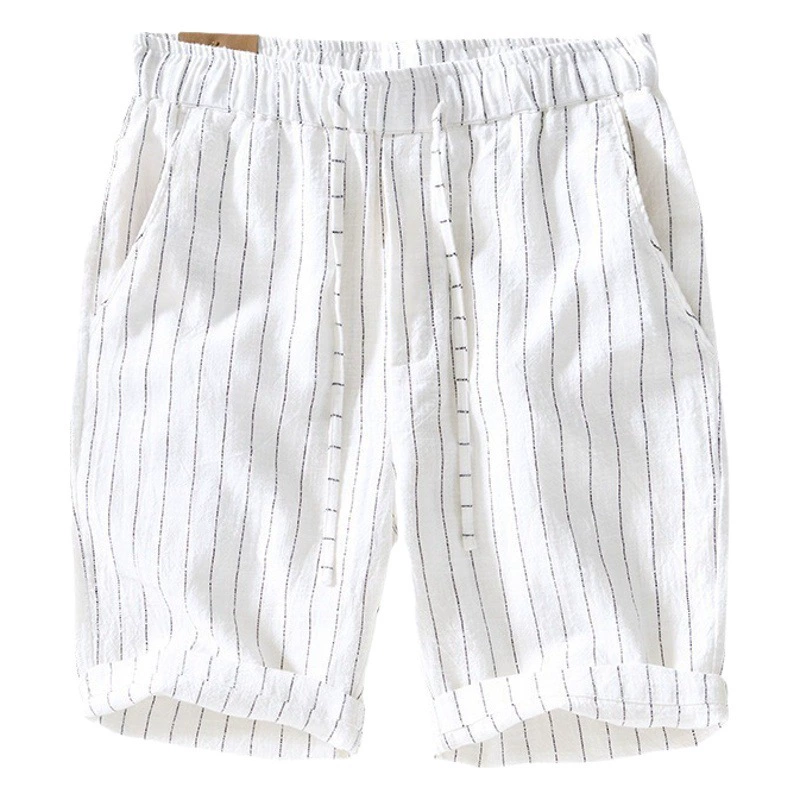 L8241 Летние дышащие хлопковые свободные пляжные шорты Простые однотонные повседневные брюки