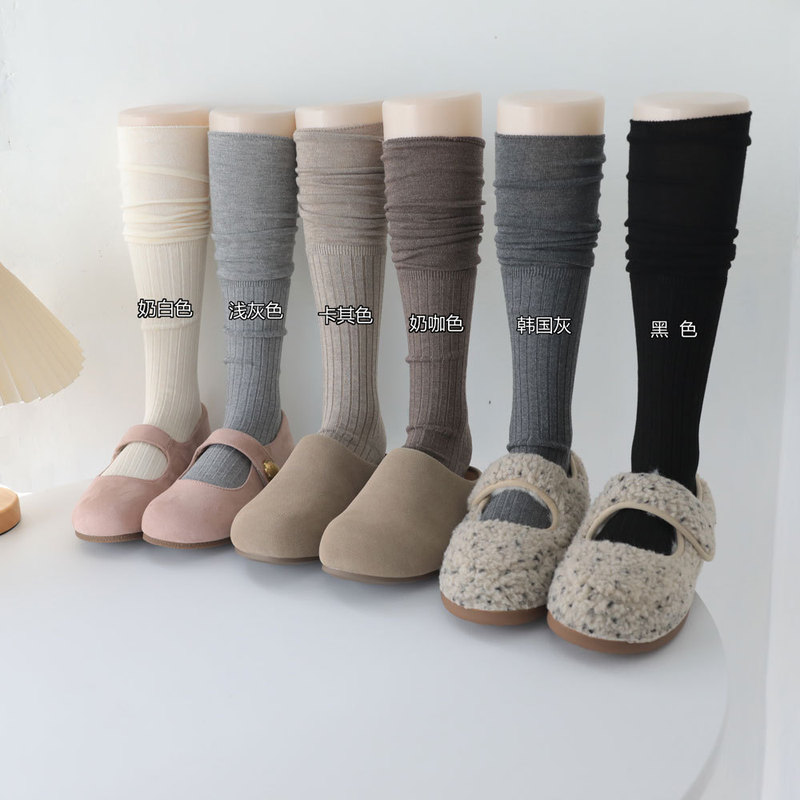 Spring, Autumn, and Winter Korean Style Lazy Socks with Stacked Cuffs in Khaki, Off-White, and Gray, Available in Three Heights: Mid-Calf, Over-The-Knee, and Boot Cuffs for Women Spring, Autumn, and Winter Korean Style Lazy Socks with Stacked Cuffs in Khaki, Off-White, and Gray, Available in Three Heights: Mid-Calf, Over-The-Knee, and Boot Cuffs for Women