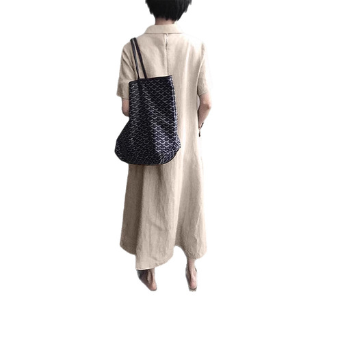 A large number of 2025 summer literary and artistic national style retro women's cotton linen V-neck large swing loose one-piece dresses