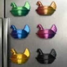 �¿�N���b�3D Printed Chicken Fridge Magnets ĸ�u�µ������N