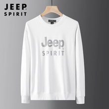 JEEP SPIRIT新款男士长袖卫衣圆领套头宽松大码男休闲卫衣打底衫