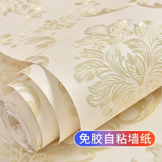 欧式墙纸自粘加厚复古大花奢华墙贴纸自贴卧室客厅电视背景墙壁纸