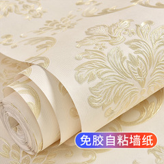European-style self-adhesive thickened retro large-floral luxurious wall sticker for bedroom living room TV background wallpaper