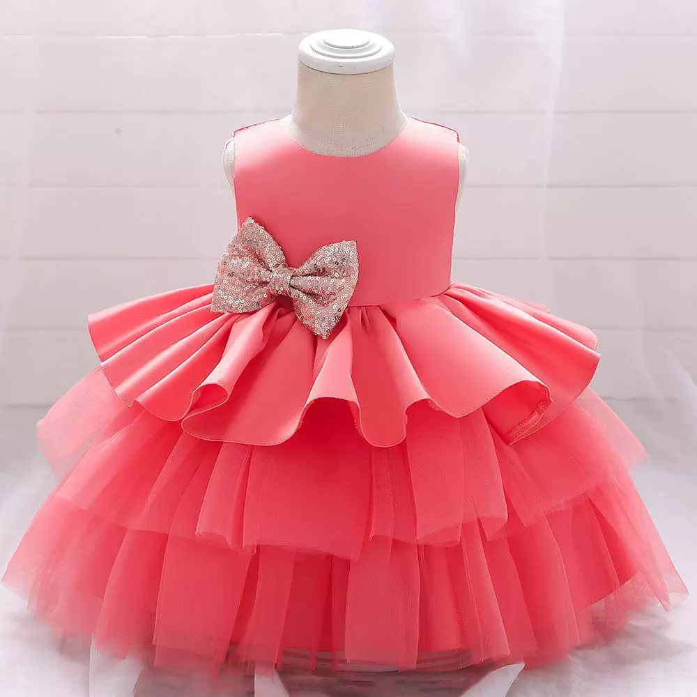 欧美儿童礼服婚纱公主裙主持蓬蓬裙周岁生日礼服baby dresses