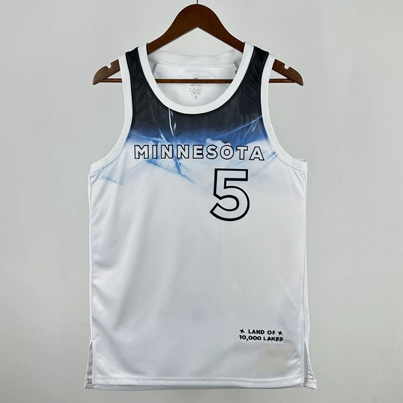 Джерси Путянь All-Star Timberwolves №5 Эдвардс Баскетбольная форма City Edition ретро шорты в наличии