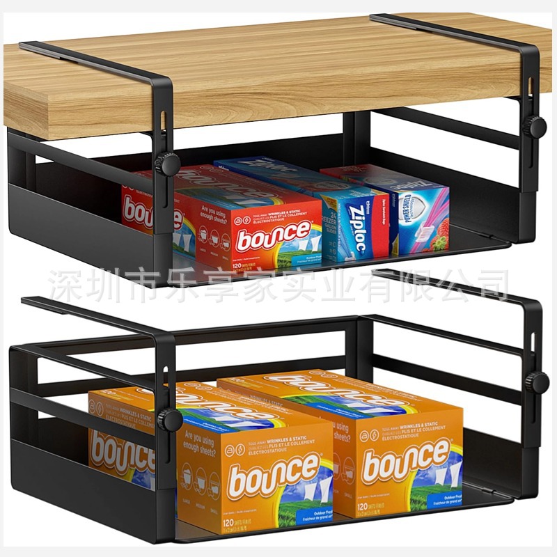 跨境专用厨房隔板储物篮可调节高度储物架多功能卧室书桌收纳架
