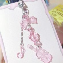 【美丽音符】手作串珠自制少女心简约ins钥匙扣可爱咕本手工挂件