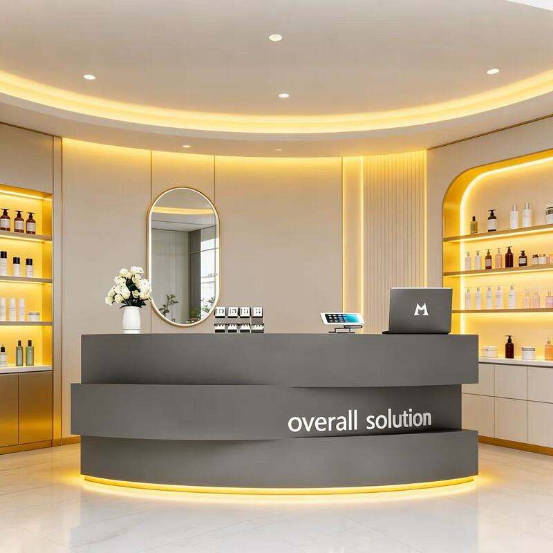 Front Desk Reception Counter Beauty Salon Hotel Service Desk Welcome Desk Bar Counter Front Desk Table Cashier Counter Modern Minimalist