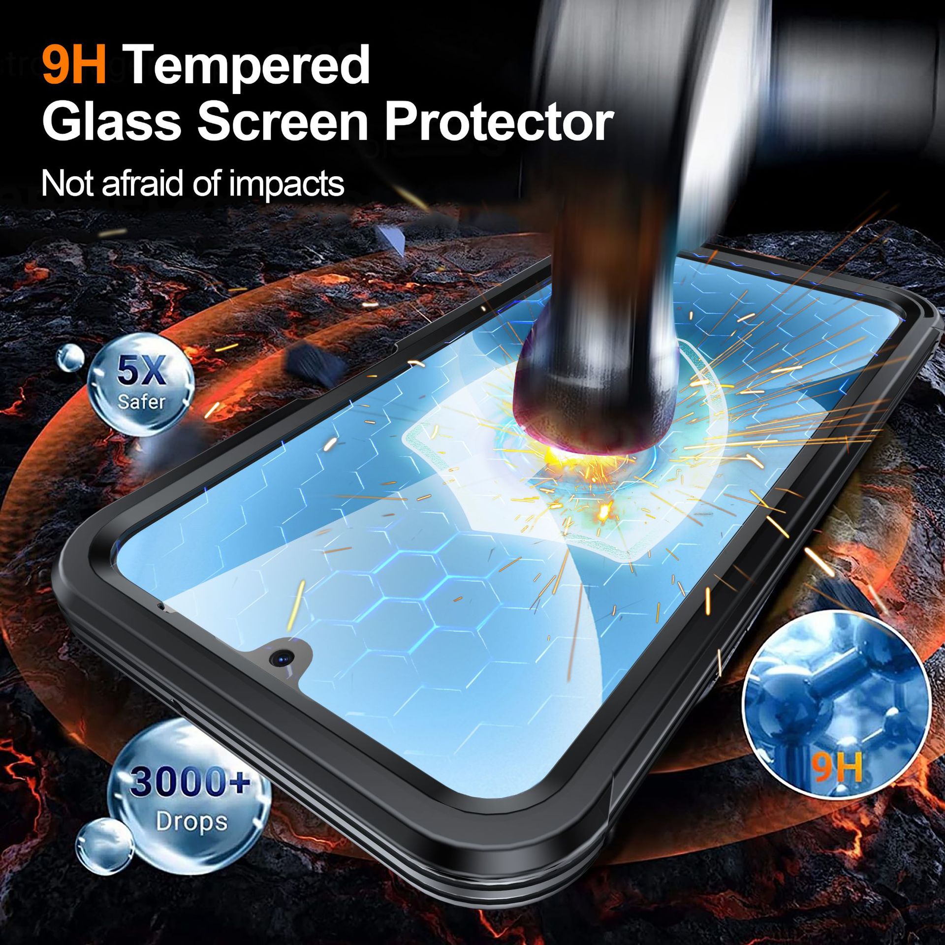 Funda de vidrio antichoque con protector de pantalla samsung a17_voghion.com