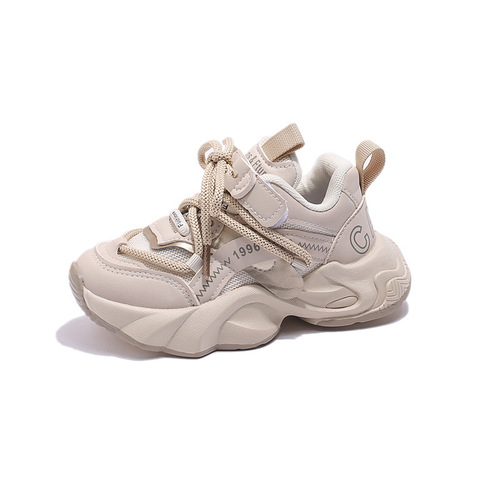 Children's breathable Dad 2024 spring and autumn new Korean version thick-soled non-slip student casual running sneakers for boys and girls