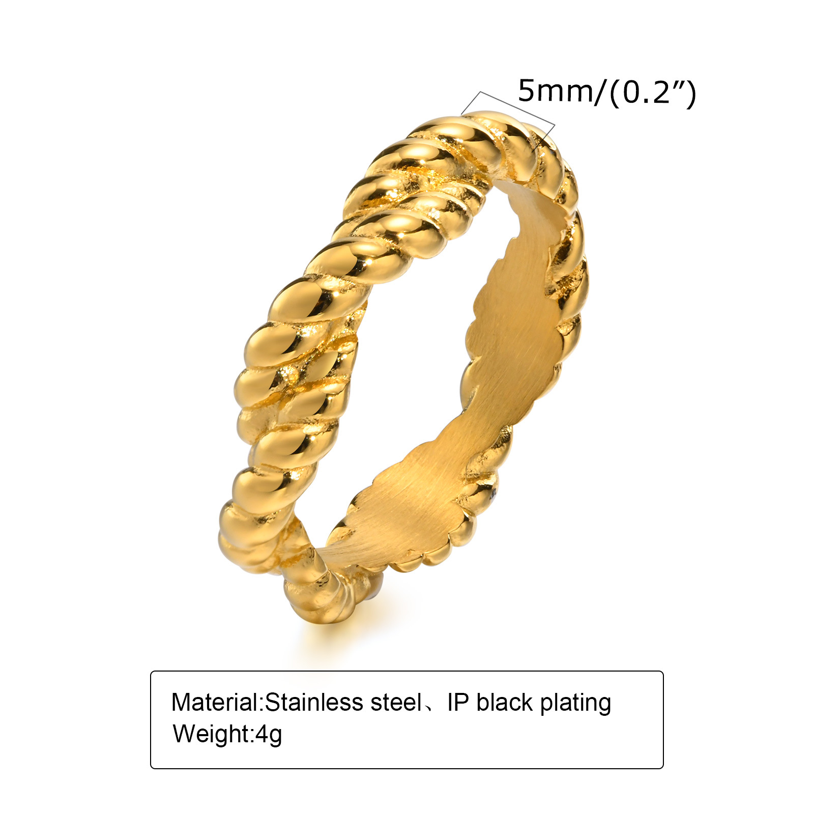 Vintage Style Geometric Titanium Steel Plating Rings
