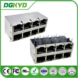 多端口2X4插座 8P10C连接器 千兆模化块接口DGKYD24Q042DB2A5D068