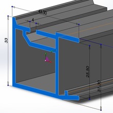 厂家雪柜热挤出亚光型塑料型材塑料门型材冷柜型材pvc条型材