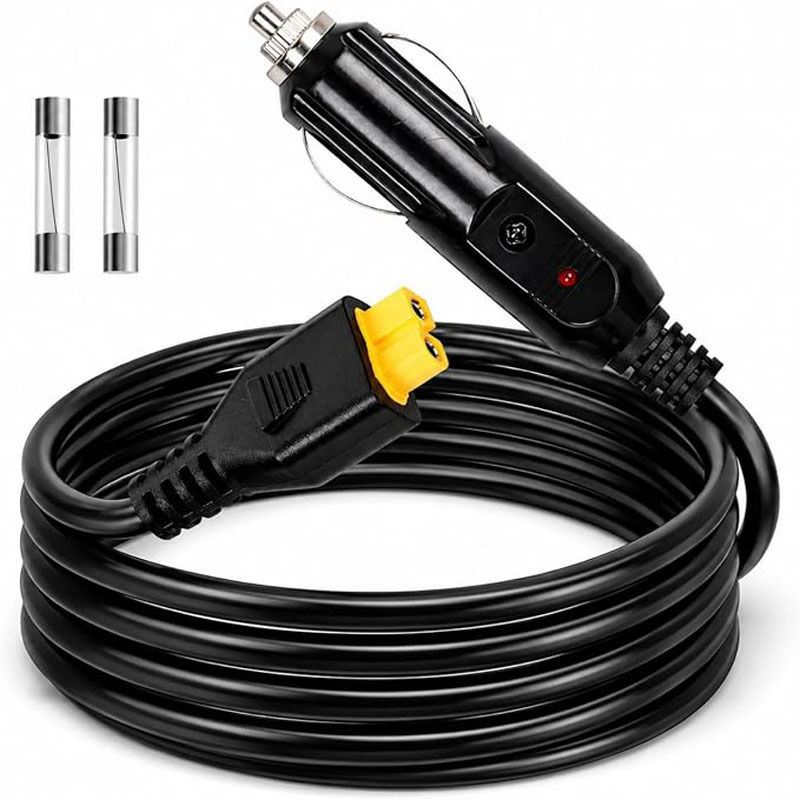 Portable 12V car charger to XT60 solar and Ecoflow Wave2 air conditioner adapter cable