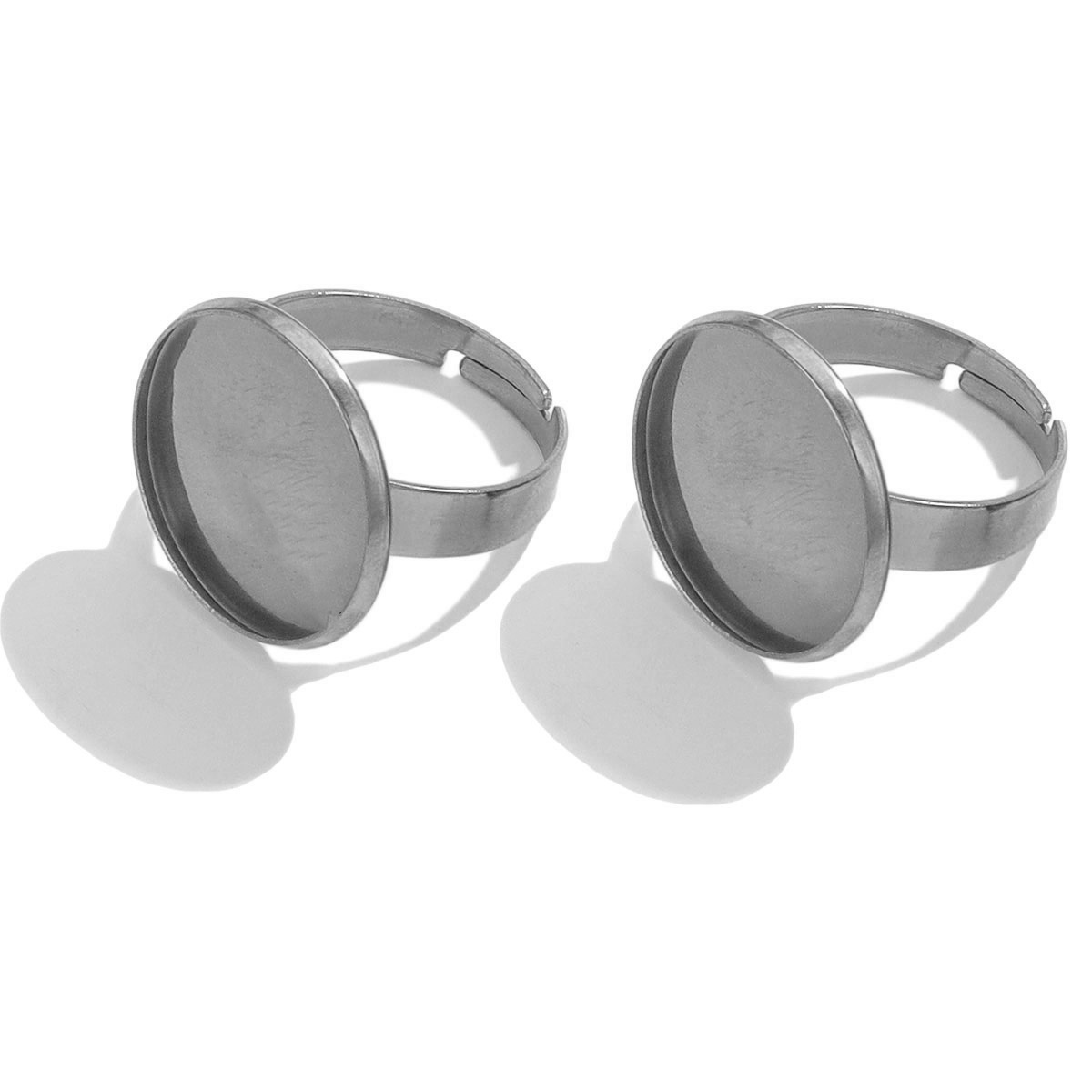 Tiempo de acero inoxidable joya anillo de titanio de acero DIY pedalier hecho a mano accesorios de la joyería anillo ajustable bandeja plana