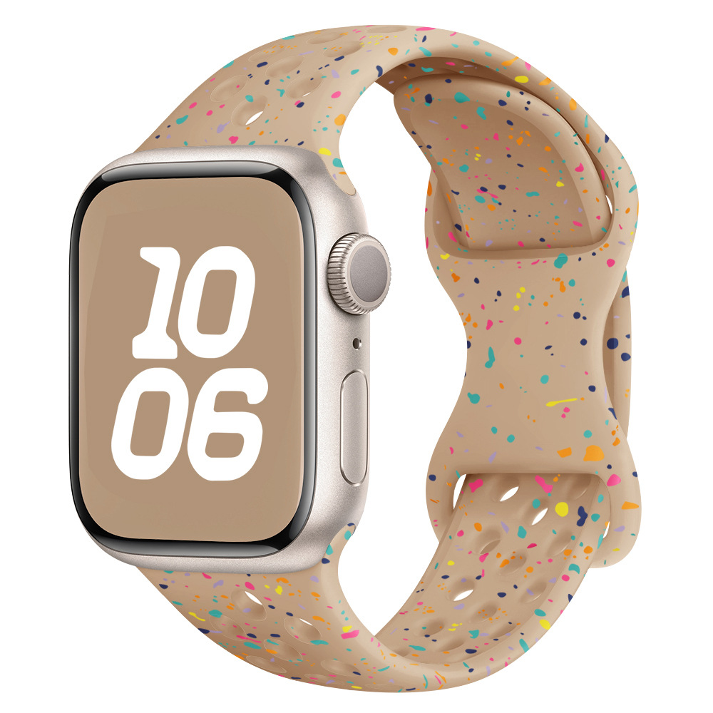 Aplicable para AppleWatch Apple Watch iWatch9ultraSE Butterfly agujero agujero agujero colorido pulsera de pulsera