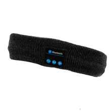 無線藍牙耳機運動頭巾音樂發戴免提通話針織頭戴全腈綸圍頭發帶