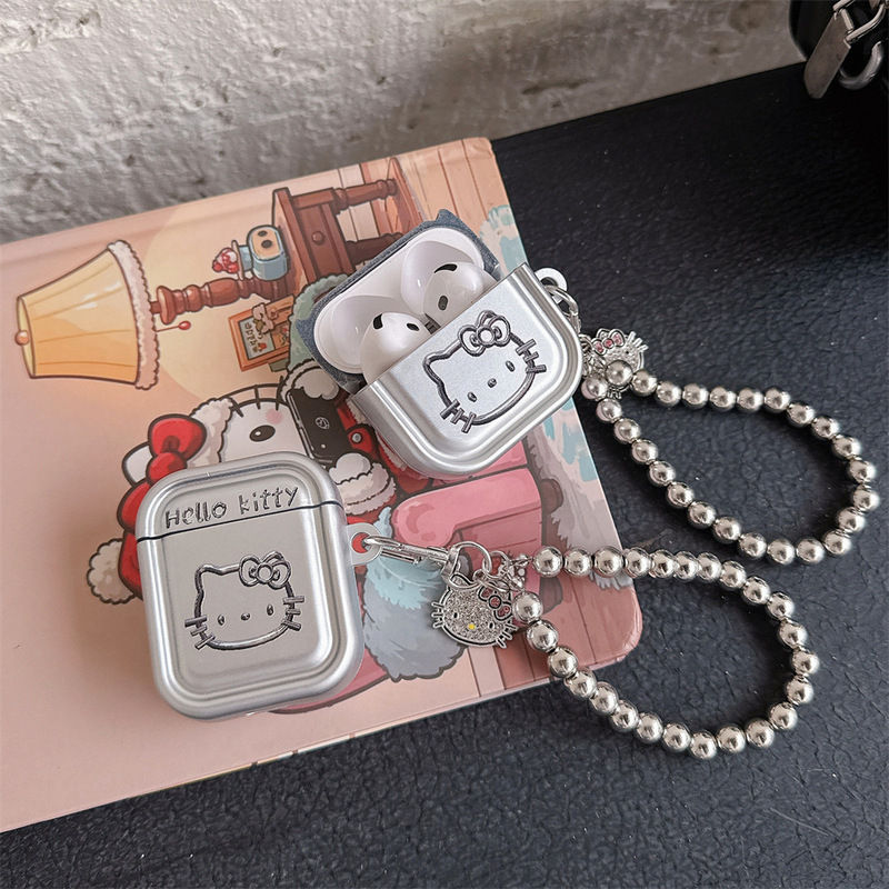 Cute Kt Cat Bracelet Suitable for AirPods Pro3 Generation Protective Case 4Th Generation Pro2 Generation Apple Bluetooth Earphone Case Cute Kt Cat Bracelet Suitable for AirPods Pro3 Generation Protective Case 4Th Generation Pro2 Generation Apple Bluetooth Earphone Case